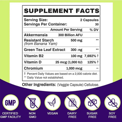 300 billion AFU Akkermansia Muciniphila live probiotic digestion